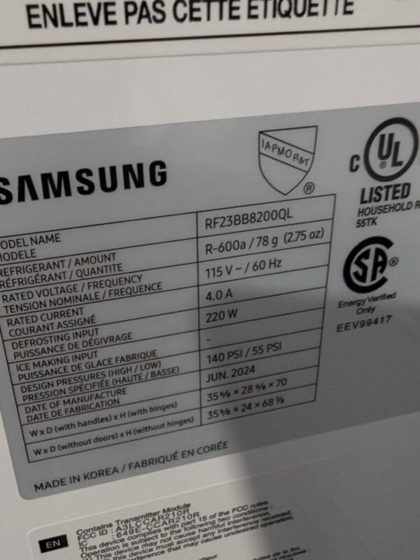 Samsung 23 cu ft Bespoke 4-Door Refrigerator - Image 2